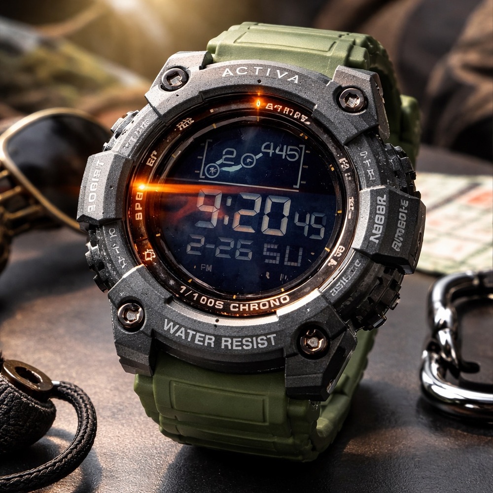 Ativa Tactical Green and Gray Smartwatch